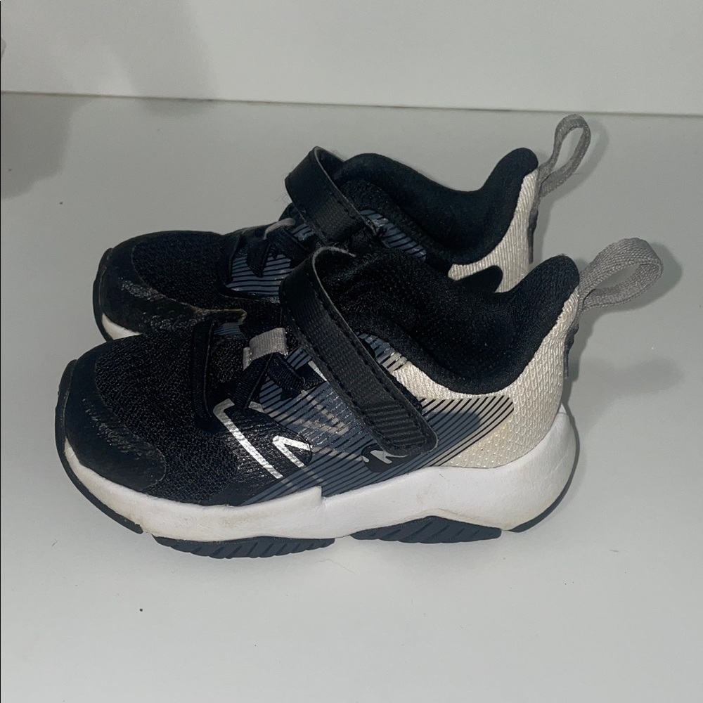 New Balance Kids Black and Gray Sneakers